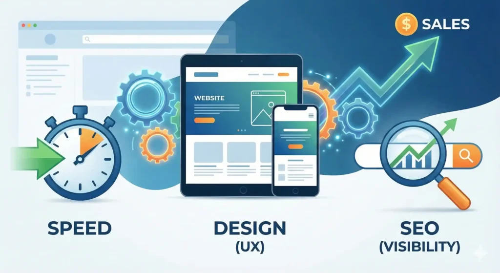 How Website Speed, Design, and SEO Impact Your Sales